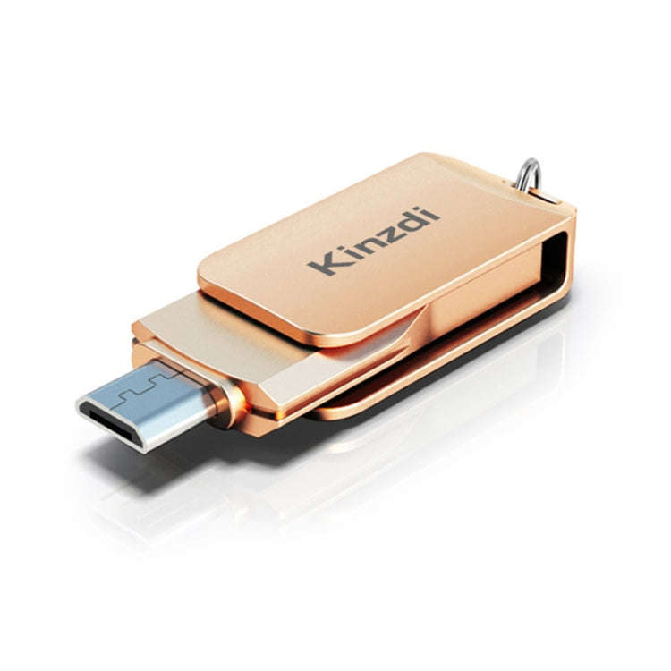 Kinzdi 32GB USB + Type-C Interface Metal Twister Flash Disk V8 (Rose Gold)