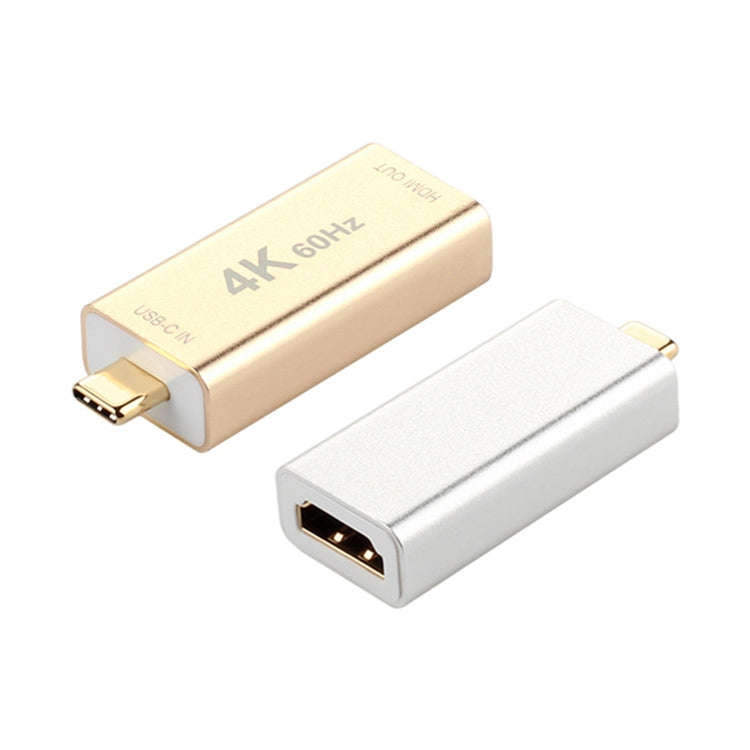 USB-C / Type-C Male to HDMI Female Aluminum-magnesium Alloy Adapter (Gold)