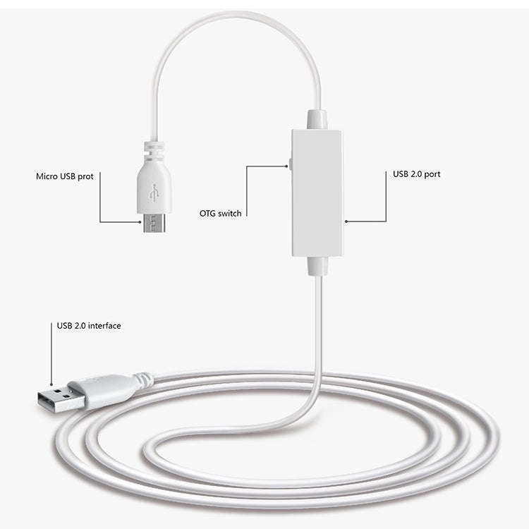 OTG-Y-03 USB 2.0 Male to Micro USB Male + USB Female OTG Charging Data Cable for Android Phones /...