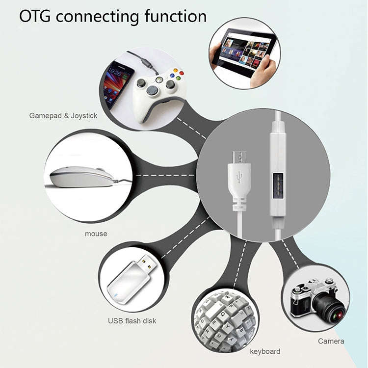OTG-Y-03 USB 2.0 Male to Micro USB Male + USB Female OTG Charging Data Cable for Android Phones /...