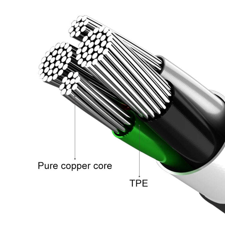 awei CL-61 2 in 1 2.5A Micro USB Charging + Transmission Aluminum Alloy Braided Data Cable, Lengt...
