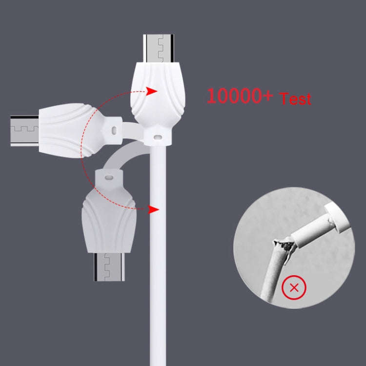 awei CL-61 2 in 1 2.5A Micro USB Charging + Transmission Aluminum Alloy Braided Data Cable, Lengt...