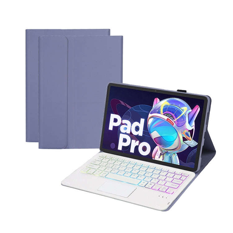 AM20-AS Lambskin Texture Backlight Bluetooth Touch Keyboard Leather Tablet Case For Lenovo Xiaoxi...