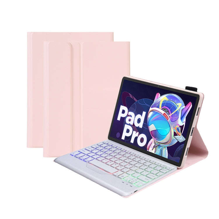 AM20-BS Lambskin Texture Ultra-thin Backlight Bluetooth Keyboard Leather Tablet Case For Lenovo X...