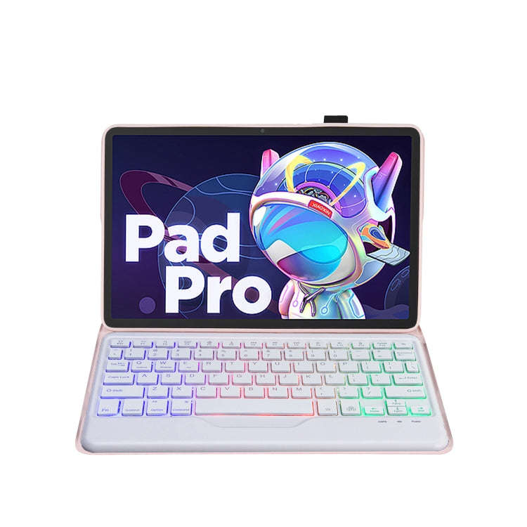 AM20-BS Lambskin Texture Ultra-thin Backlight Bluetooth Keyboard Leather Tablet Case For Lenovo X...