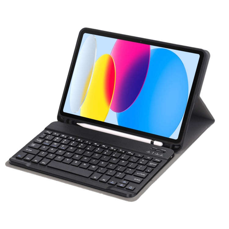For iPad 11 2025 / 10th Gen 10.9 2022 A10B Lambskin Texture Ultra-thin Bluetooth Keyboard Leather...