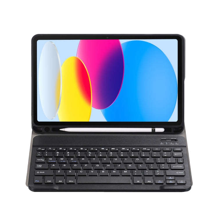 For iPad 11 2025 / 10th Gen 10.9 2022 A10B Lambskin Texture Ultra-thin Bluetooth Keyboard Leather...
