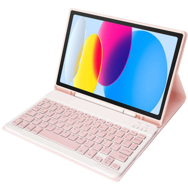 For iPad 11 2025 / 10th Gen 10.9 2022 A10B Lambskin Texture Ultra-thin Bluetooth Keyboard Leather...