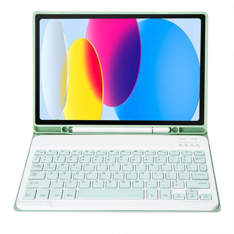 For iPad 11 2025 / 10th Gen 10.9 2022 A10B Lambskin Texture Ultra-thin Bluetooth Keyboard Leather...