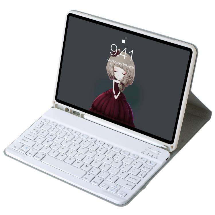 For iPad 11 2025 / 10th Gen 10.9 2022 A10B Lambskin Texture Ultra-thin Bluetooth Keyboard Leather...