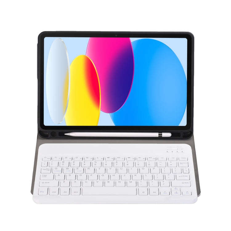 For iPad 11 2025 / 10th Gen 10.9 2022 A10B Lambskin Texture Ultra-thin Bluetooth Keyboard Leather...