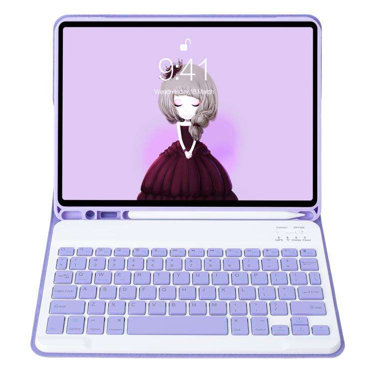 For iPad 11 2025 / 10th Gen 10.9 2022 A10B Lambskin Texture Ultra-thin Bluetooth Keyboard Leather...