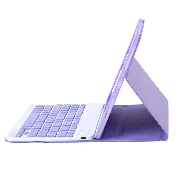 For iPad 11 2025 / 10th Gen 10.9 2022 A10B Lambskin Texture Ultra-thin Bluetooth Keyboard Leather...