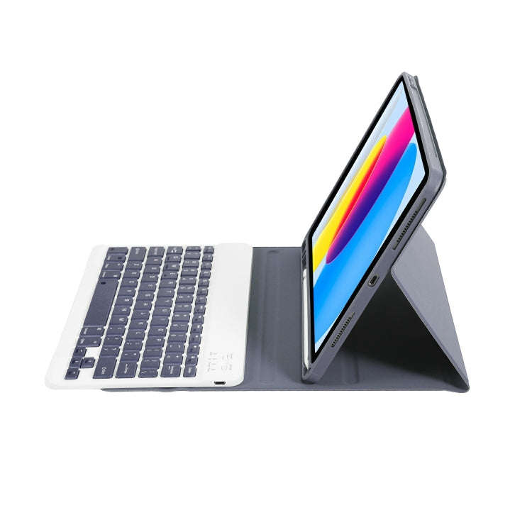 For iPad 11 2025 / 10th Gen 10.9 2022 A10B Lambskin Texture Ultra-thin Bluetooth Keyboard Leather...