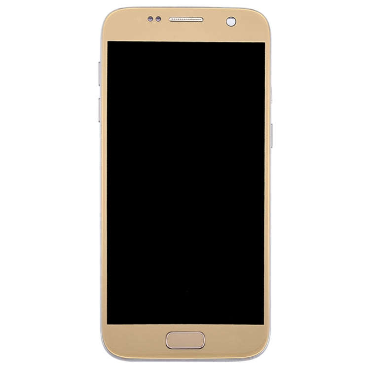 OLED LCD Screen for Galaxy S7 / G930V Digitizer Full Assembly with Frame (Gold)