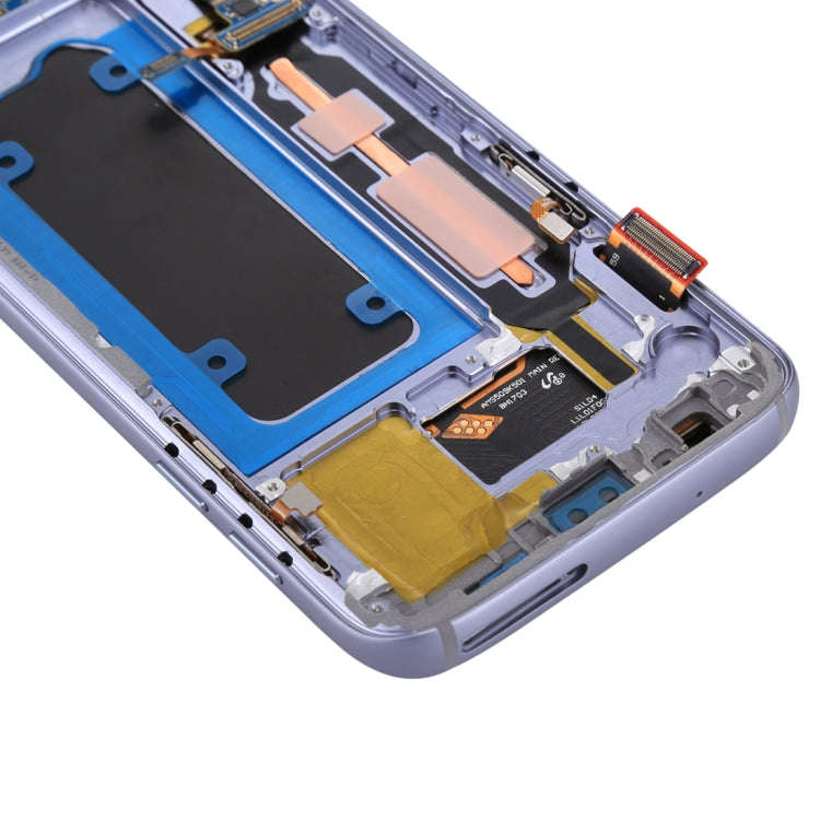 OLED LCD Screen for Galaxy S7 / G930V Digitizer Full Assembly with Frame (Gold)