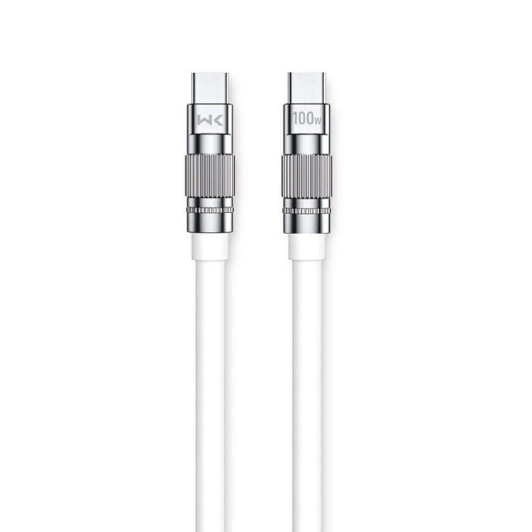 WK WDC-188 Qjie Series 100W USB-C/Type-C to USB-C/Type-C Fast Charge Data Cable, Length: 1m (White)