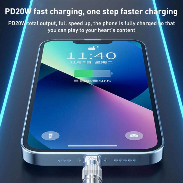 WK WDC-188 Qjie Series 100W USB-C/Type-C to USB-C/Type-C Fast Charge Data Cable, Length: 1m (White)