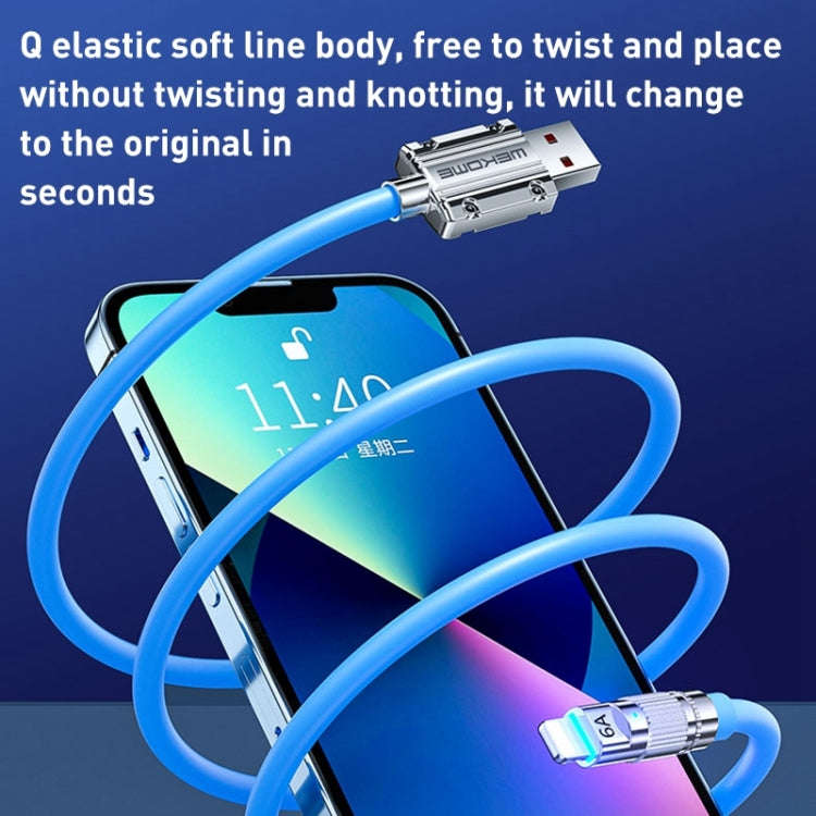 WK WDC-188 Qjie Series 100W USB-C/Type-C to USB-C/Type-C Fast Charge Data Cable, Length: 1m (Yellow)