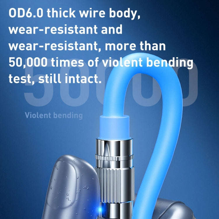 WK WDC-188 Qjie Series 100W USB-C/Type-C to USB-C/Type-C Fast Charge Data Cable, Length: 1m (Blue)