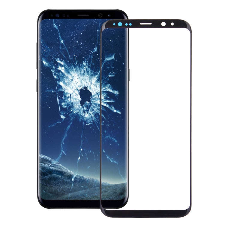 For Galaxy S9+ Front Screen Outer Glass Lens(Black)