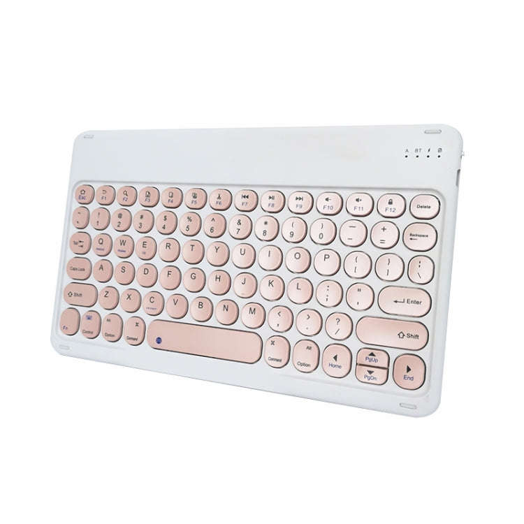 X3 10 inch Universal Tablet Round Keycap Wireless Bluetooth Keyboard (Pink)