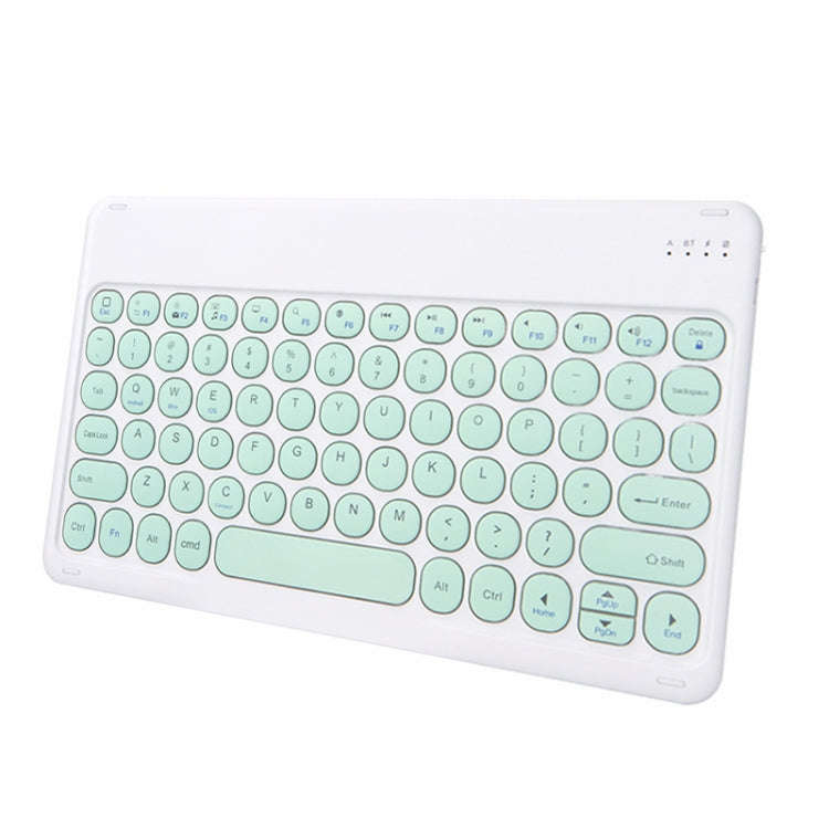 X3 10 inch Universal Tablet Round Keycap Wireless Bluetooth Keyboard (Green)