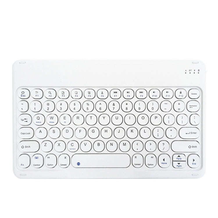 X3 10 inch Universal Tablet Round Keycap Wireless Bluetooth Keyboard (White)