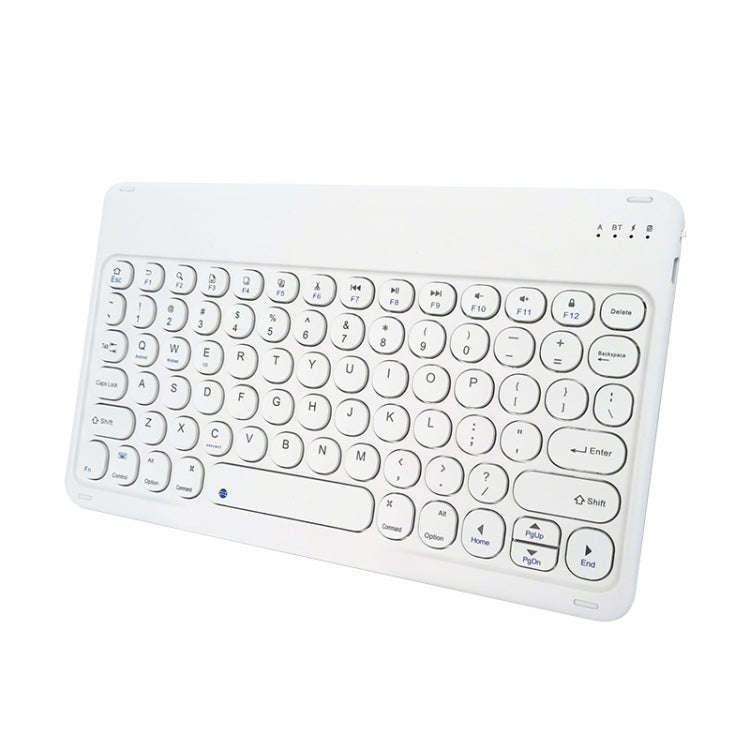 X3 10 inch Universal Tablet Round Keycap Wireless Bluetooth Keyboard (White)