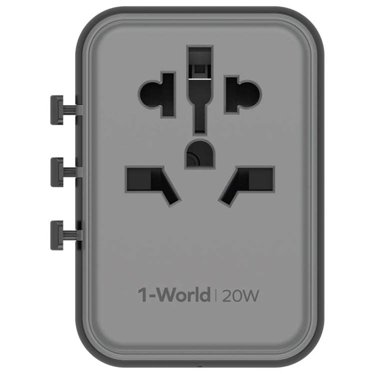 MOMAX UA11 1-World 20W PD Global Travel Fast Charger Power Adapter(Black)
