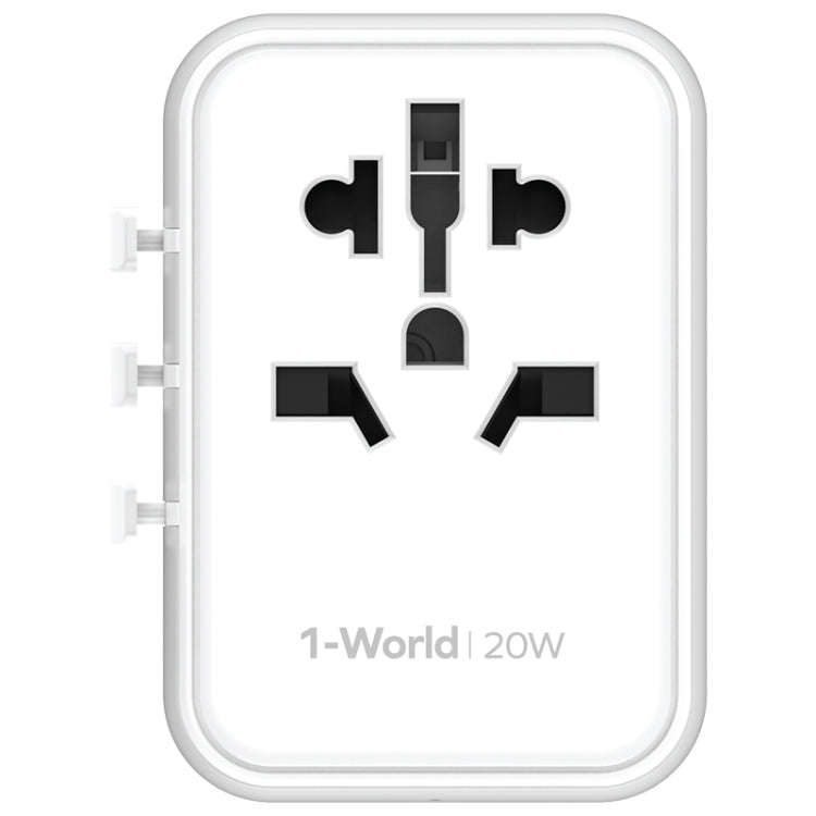 MOMAX UA11 1-World 20W PD Global Travel Fast Charger Power Adapter(White)