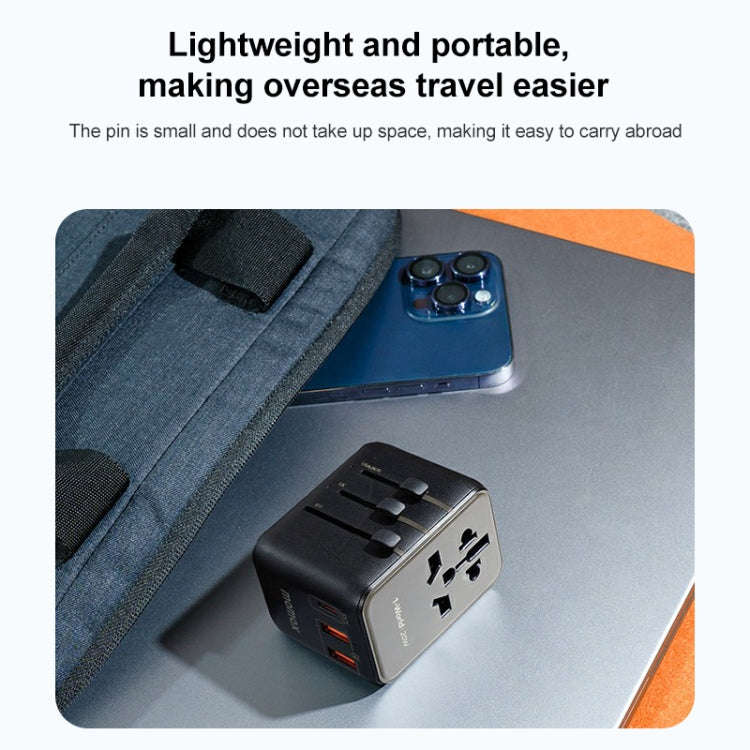 MOMAX UA11 1-World 20W PD Global Travel Fast Charger Power Adapter(Black)