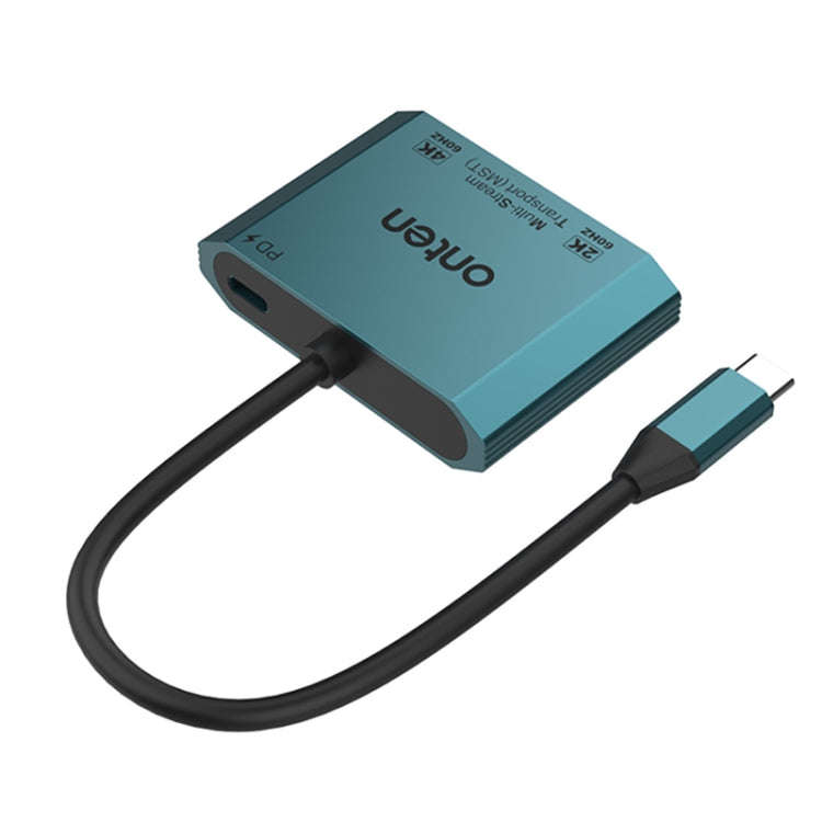 Onten M205 3 in 1 Type-C to HDMI+VGA+PD Fast Charge Video Converter (Green)