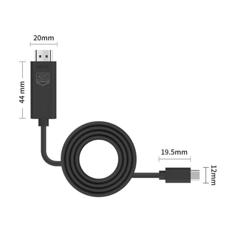 Onten UC503 USB-C / Type-C 4K 30Hz HDTV Cable, Length:1.8m