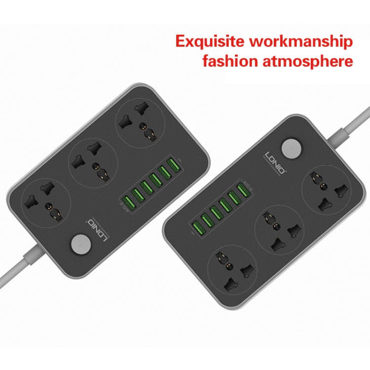 LDNIO SC3604 6 x USB Ports Multi-function Travel Home Office Socket, Cable Length: 2m, UK Plug