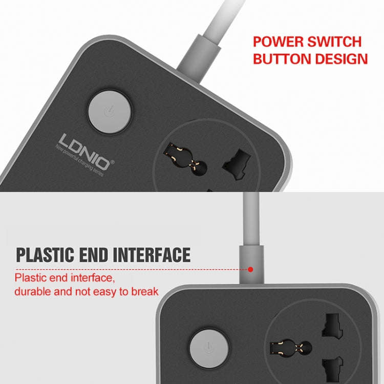 LDNIO SC3604 6 x USB Ports Multi-function Travel Home Office Socket, Cable Length: 2m, UK Plug