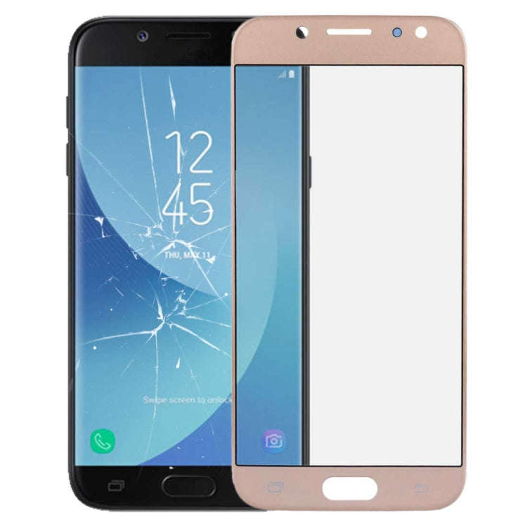 For Galaxy J5 (2017) / J530 Front Screen Outer Glass Lens (Gold)