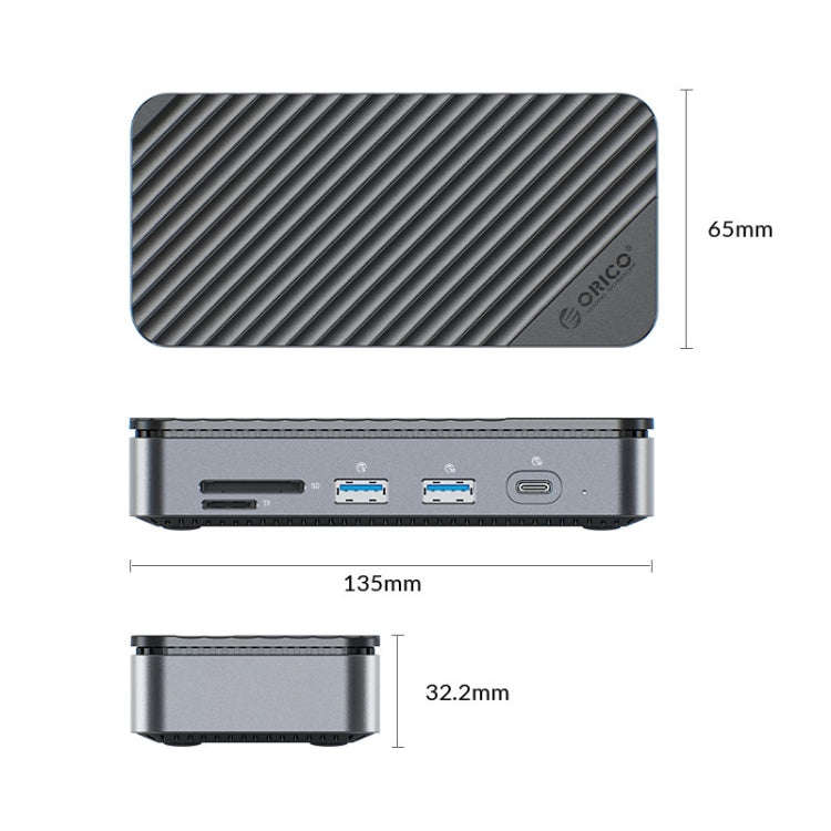 ORICO DPM2P9 V1 10 in 1 HUB Docking Station with M.2 NVMe/NGFF SSD Enclosure and Cooling Fan