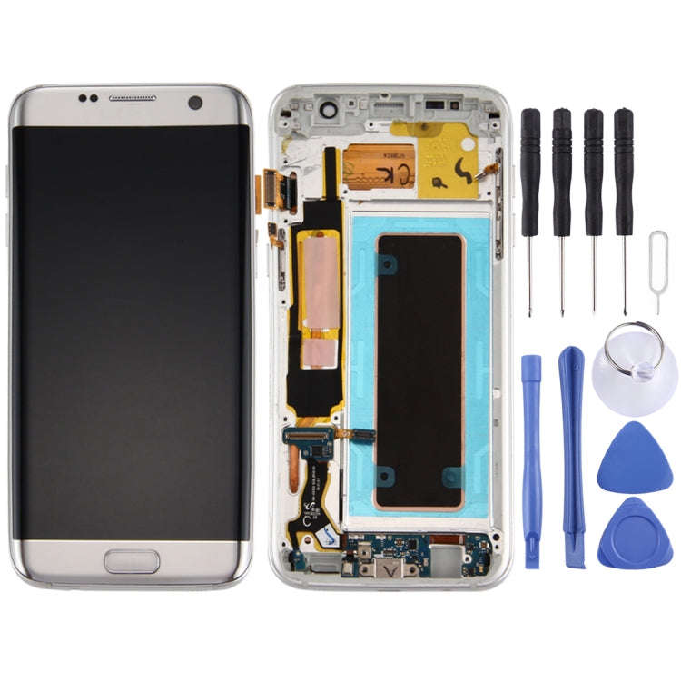 Original LCD Screen and Digitizer Full Assembly with Frame & Charging Port Board & Volume Button ...