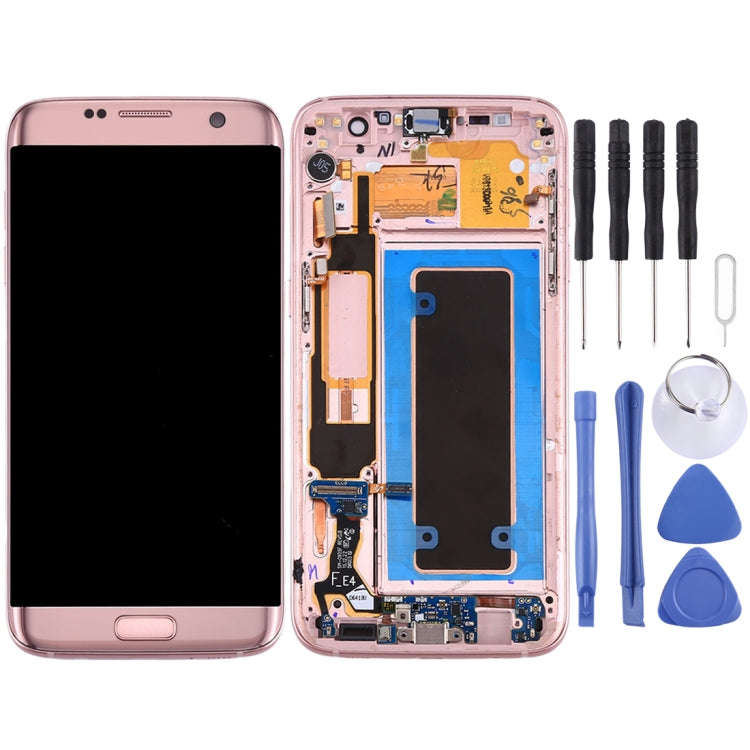 Original LCD Screen and Digitizer Full Assembly with Frame & Charging Port Board & Volume Button ...