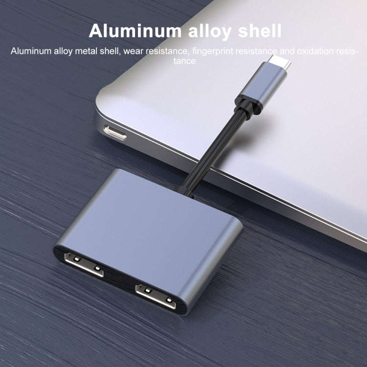 4 in 1 Multifunction USB-C / Type-C to PD USB-C / Type-C +USB 3.0+Dual HDMI HUB Docking Station (...