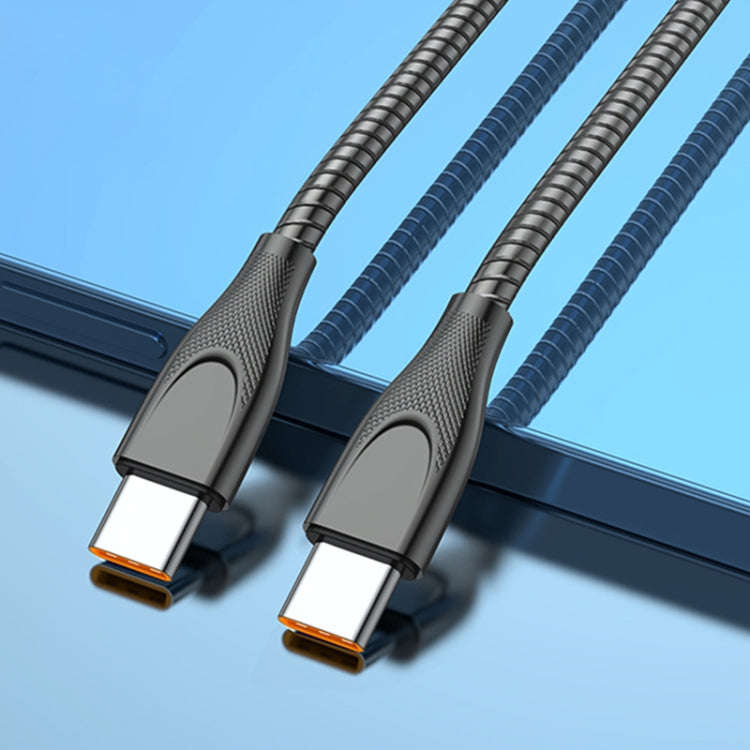 ADC-009 USB-C / Type-C to USB-C / Type-C Zinc Alloy Hose Fast Charging Data Cable, Cable Length: ...