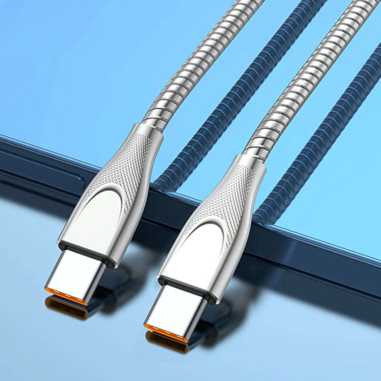 ADC-009 USB-C / Type-C to USB-C / Type-C Zinc Alloy Hose Fast Charging Data Cable, Cable Length: ...