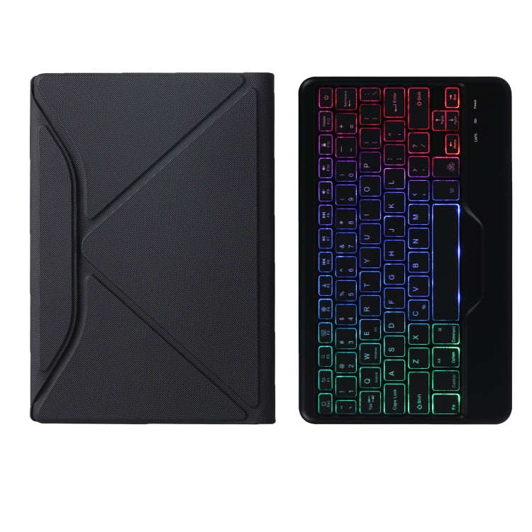 B610S Diamond Texture Triangle Back Holder Splittable Bluetooth Keyboard Leather Tablet Case with...