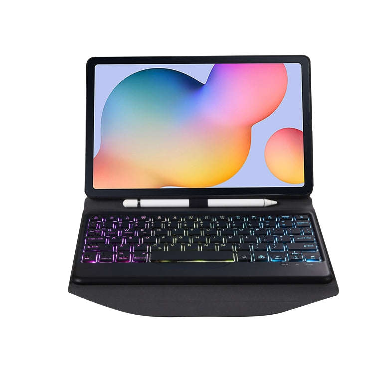 B610S Diamond Texture Triangle Back Holder Splittable Bluetooth Keyboard Leather Tablet Case with...