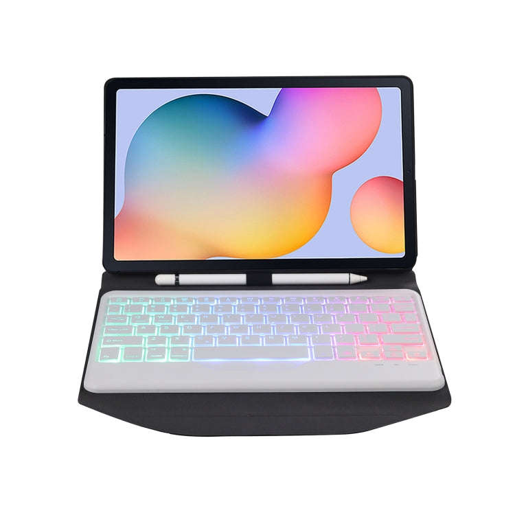 B610S Diamond Texture Triangle Back Holder Splittable Bluetooth Keyboard Leather Tablet Case with...