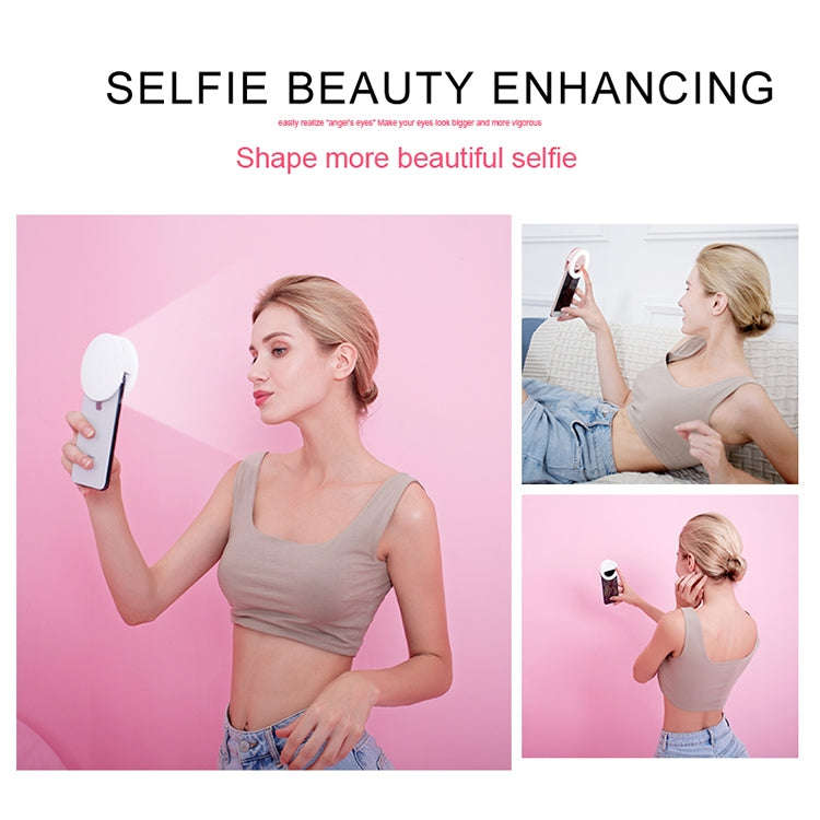 RK34 Rechargeable Beauty Selfie Light Selfie Clip Flash Fill Light (Black)