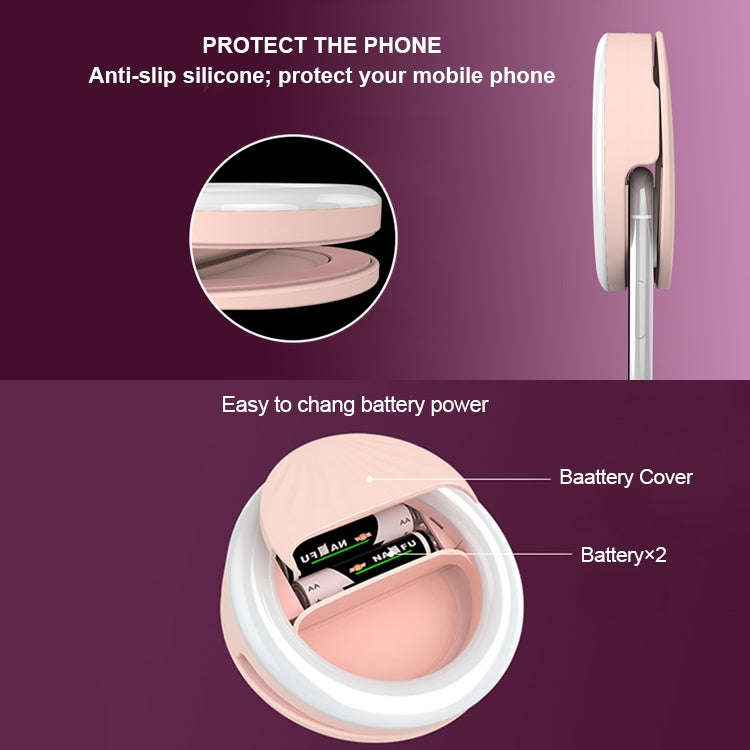 RK34 Rechargeable Beauty Selfie Light Selfie Clip Flash Fill Light (Black)