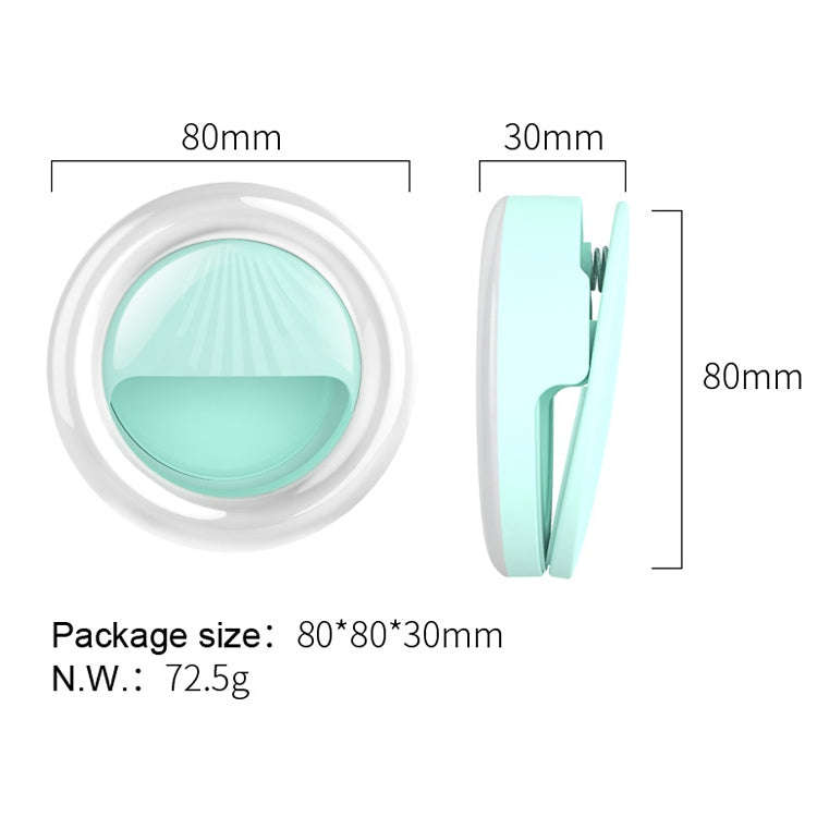 RK34 Rechargeable Beauty Selfie Light Selfie Clip Flash Fill Light (Black)