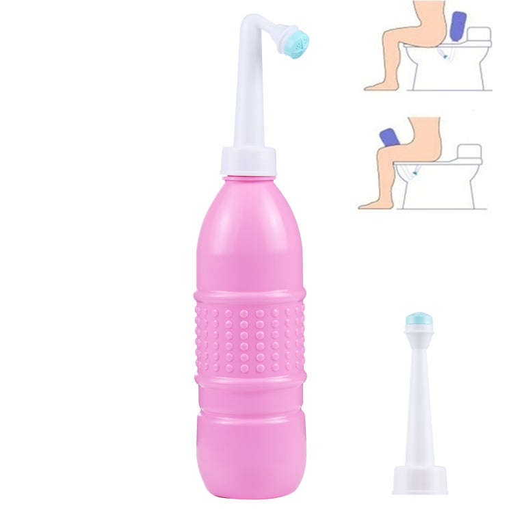 500ml Portable Handheld Travel Bidet Women Vaginal Male Anal Washing Sprayer (Pink)
